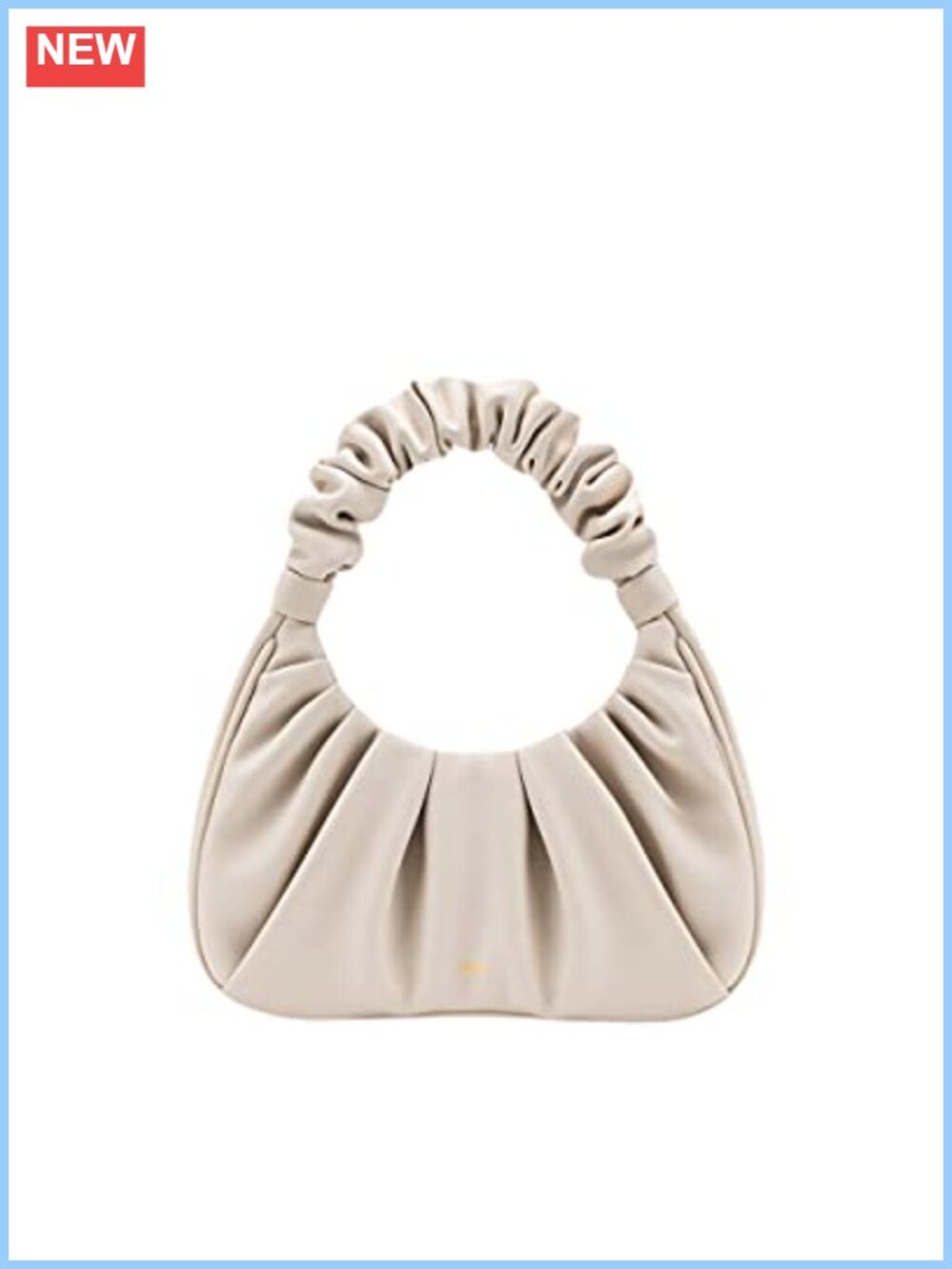 Vegan Leather Ruched Hobo Handbag Magnet Closure